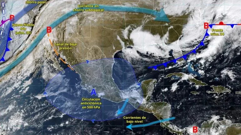 México vivirá climas extremos esta semana: Frente Frío 35 congelará el norte mientras el sur arde a 45°C